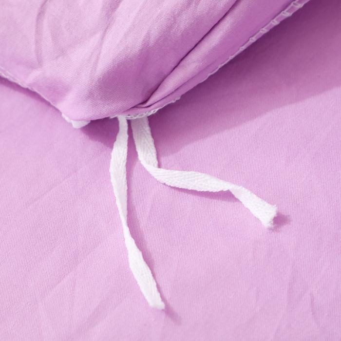 91家纺网 家纺一手货源 找家纺 13372田园风全棉毛巾绣四件套纯棉绣花全棉刺绣桃花朵朵紫色