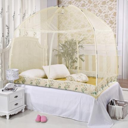 91家纺网 家纺一手货源 找家纺 （总）迷仙巢2022新款三开门蒙古包蚊帐A13系列爱到永久