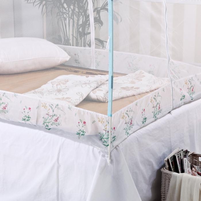 91家纺网 家纺一手货源 找家纺 迷仙巢2022三开门蒙古包蚊帐A13系列爱到永久A13白色