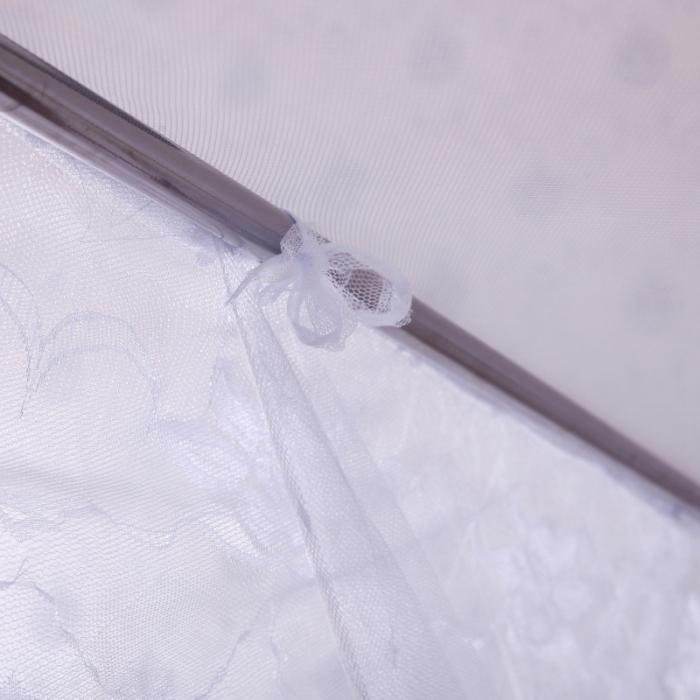 91家纺网 家纺一手货源 找家纺 迷仙巢 2021新款蚊帐C01紫色风铃系列 白色