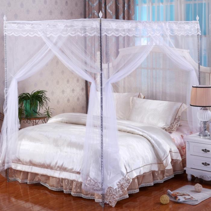 91家纺网 家纺一手货源 找家纺 迷仙巢 2021新款蚊帐C01紫色风铃系列 白色