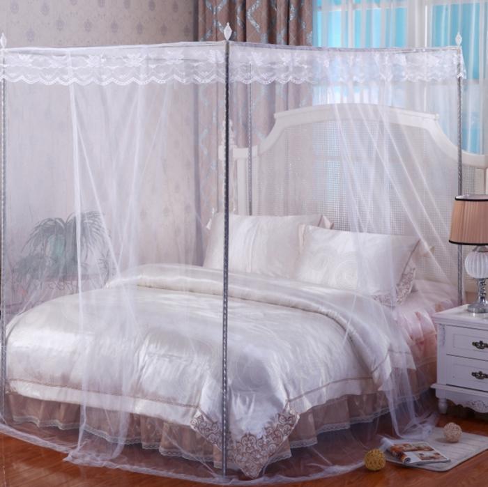 91家纺网 家纺一手货源 找家纺 迷仙巢 2021新款蚊帐C01紫色风铃系列 白色