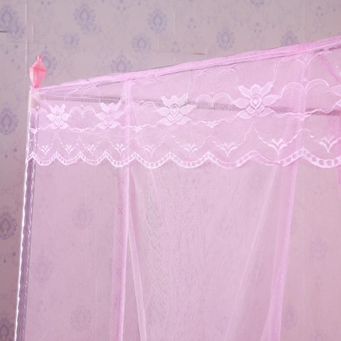 91家纺网 家纺一手货源 找家纺 迷仙巢 2021新款蚊帐C01紫色风铃系列 粉色