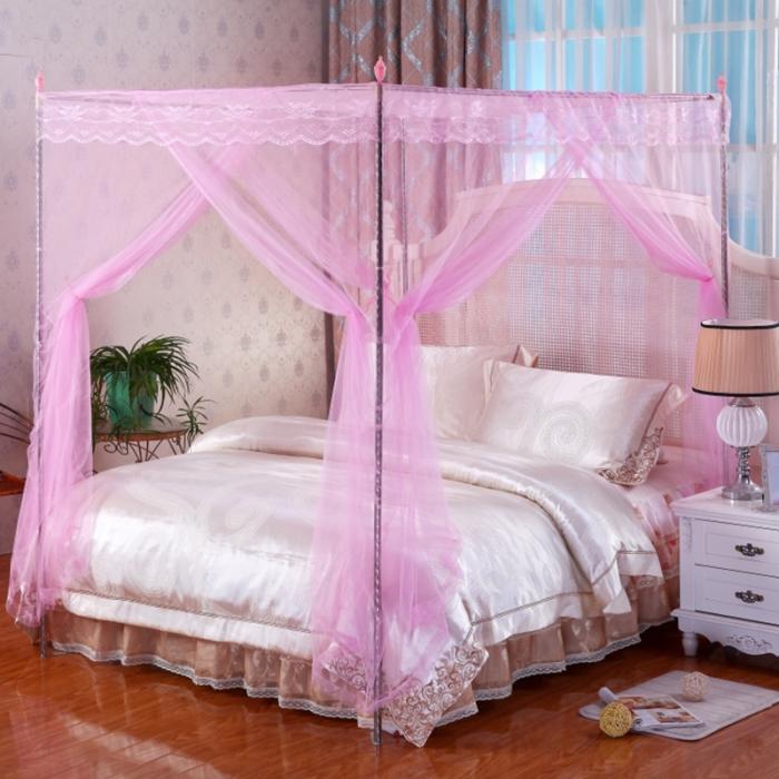 91家纺网 家纺一手货源 找家纺 迷仙巢 2021新款蚊帐C01紫色风铃系列 粉色