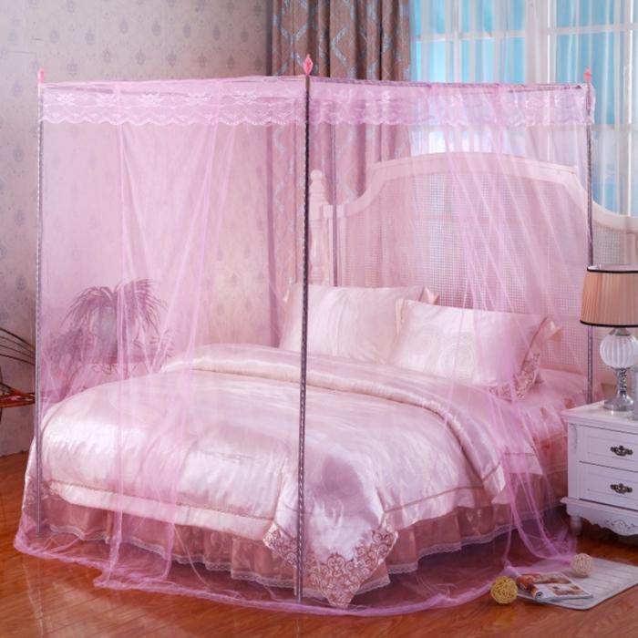 91家纺网 家纺一手货源 找家纺 迷仙巢 2021新款蚊帐C01紫色风铃系列 粉色