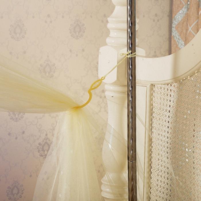 91家纺网 家纺一手货源 找家纺 迷仙巢 2021新款蚊帐C01紫色风铃系列 米黄