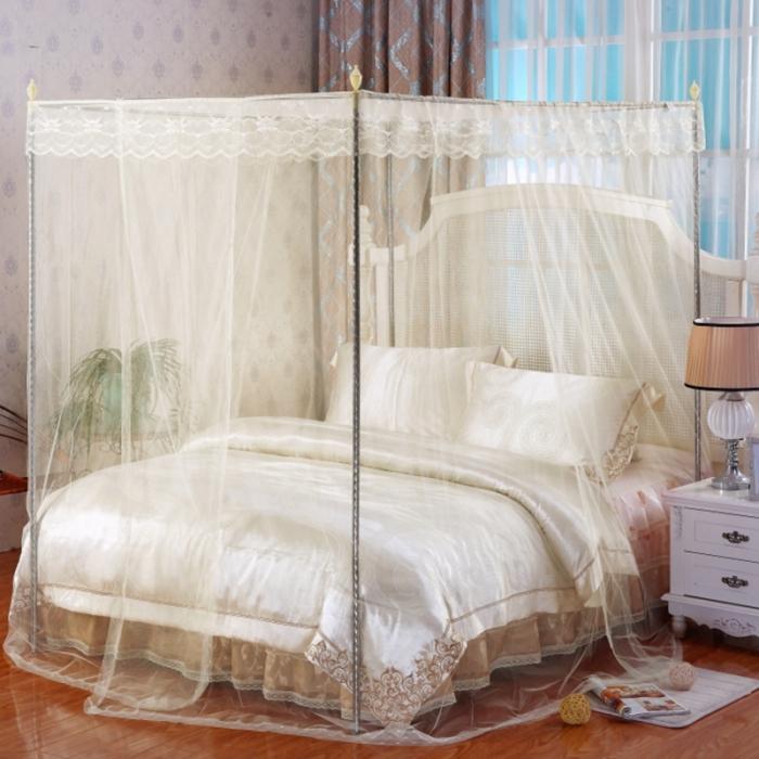 91家纺网 家纺一手货源 找家纺 迷仙巢 2021新款蚊帐C01紫色风铃系列 米黄