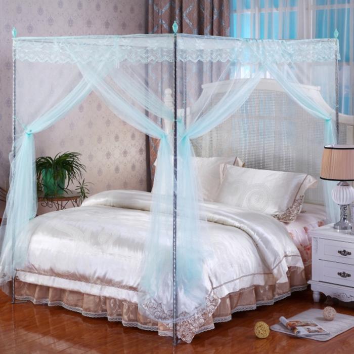 91家纺网 家纺一手货源 找家纺 迷仙巢 2021新款蚊帐C01紫色风铃系列 水蓝