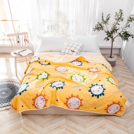 91家纺网 家纺一手货源 找家纺 美真家纺 2020新款纯棉青春系列夏被 多彩太阳