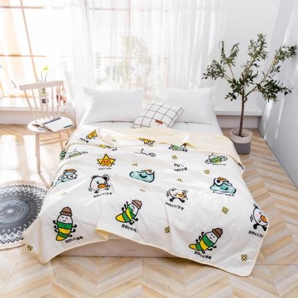 91家纺网 家纺一手货源 找家纺 美真家纺 2020新款纯棉青春系列夏被 毛毛虫