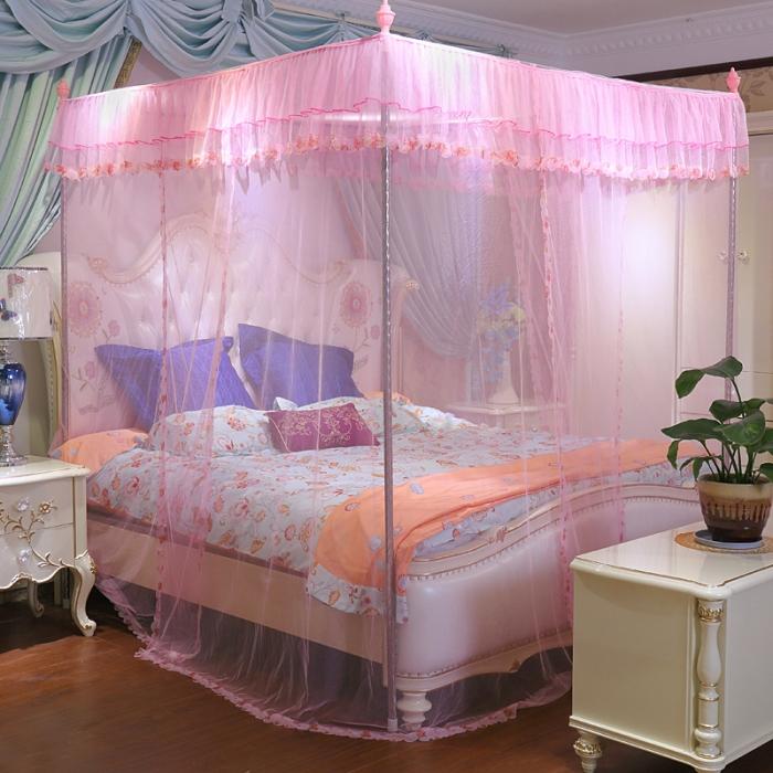 91家纺网 家纺一手货源 找家纺 （总）迷仙巢 2022新款花边款落地式蚊帐C02公主梦系列