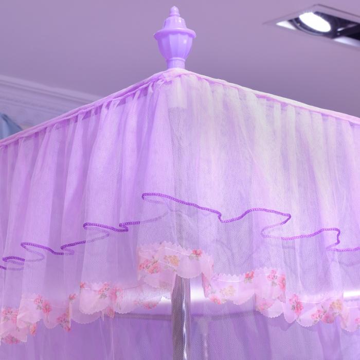 91家纺网 家纺一手货源 找家纺 迷仙巢 2022新款花边款落地式蚊帐C02公主梦系列 紫色