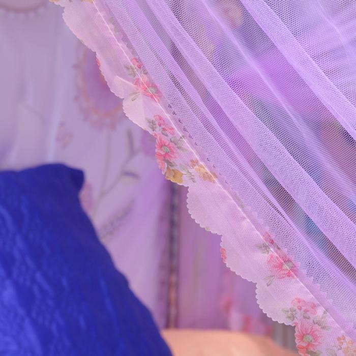 91家纺网 家纺一手货源 找家纺 迷仙巢 2022新款花边款落地式蚊帐C02公主梦系列 紫色