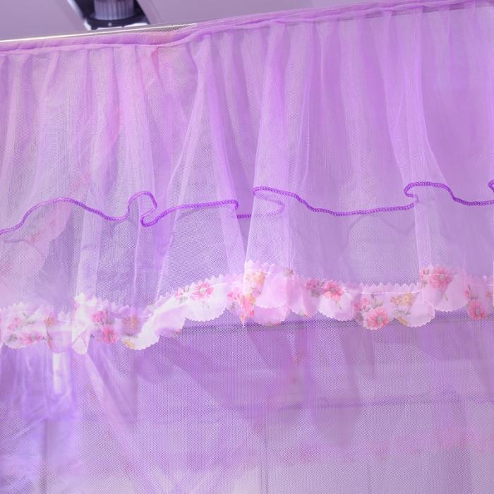 91家纺网 家纺一手货源 找家纺 迷仙巢 2022新款花边款落地式蚊帐C02公主梦系列 紫色
