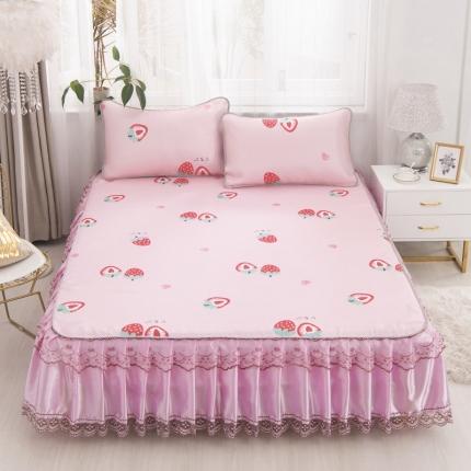 91家纺网 家纺一手货源 找家纺 （总）雨洋2025新款机洗印花床裙凉席