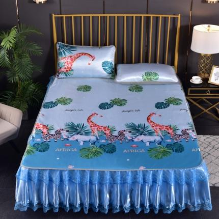 91家纺网 家纺一手货源 找家纺 （总）雨洋2025新款机洗印花床裙凉席