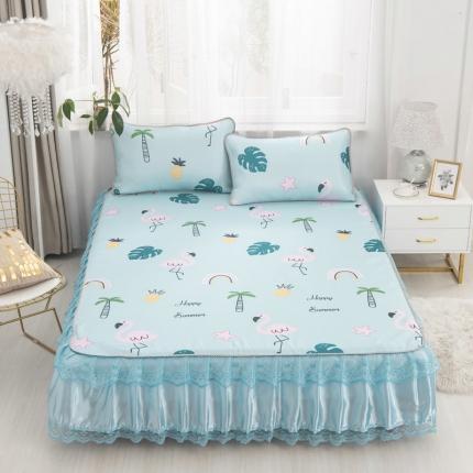 91家纺网 家纺一手货源 找家纺 （总）雨洋2025新款机洗印花床裙凉席