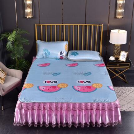 91家纺网 家纺一手货源 找家纺 （总）雨洋2025新款机洗印花床裙凉席