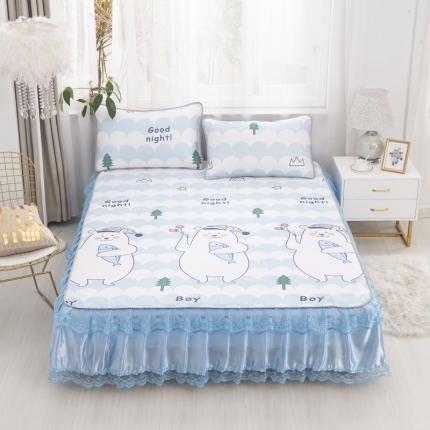 91家纺网 家纺一手货源 找家纺 （总）雨洋2025新款机洗印花床裙凉席