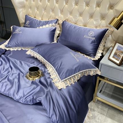 91家纺网 家纺一手货源 找家纺 （总）米奈 2020新款水洗真丝蕾丝花边爱琳系列四件套