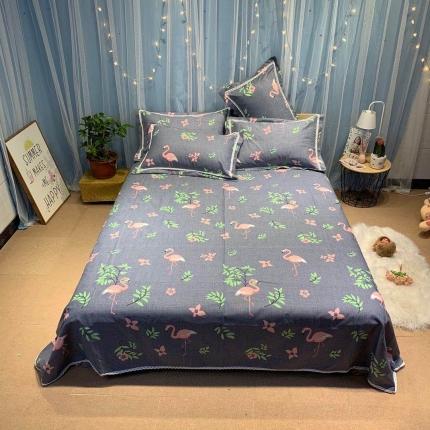 91家纺网 家纺一手货源 找家纺 仟网汇2020新款纯棉老粗布三件套凉席 丛林