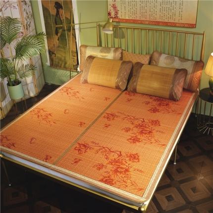 91家纺网 家纺一手货源 找家纺 （总）苏迪 2025新款蝶舞飞扬印花竹席