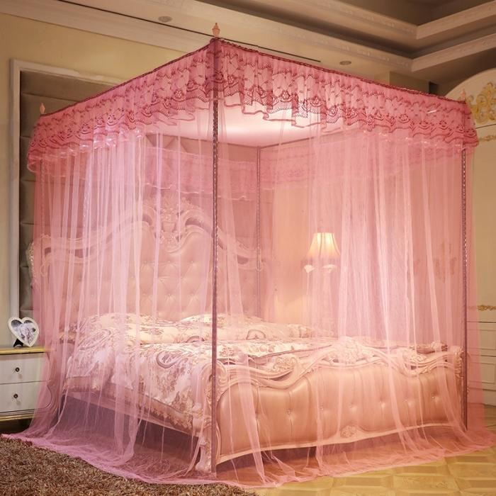 91家纺网 家纺一手货源 找家纺 （总）迷仙巢2022新款落地三开门蚊帐C18一生有你系列