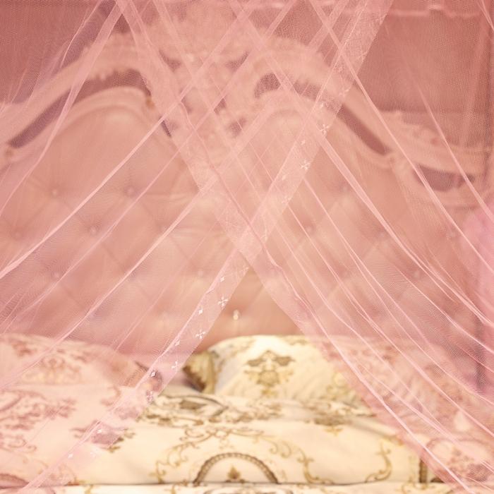 91家纺网 家纺一手货源 找家纺 （总）迷仙巢2022新款落地三开门蚊帐C18一生有你系列