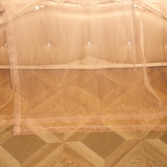 91家纺网 家纺一手货源 找家纺 迷仙巢 2022新款落地三开门蚊帐C18一生有你系列玉色