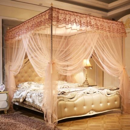 91家纺网 家纺一手货源 找家纺 迷仙巢 2022新款落地三开门蚊帐C18一生有你系列玉色,玉色