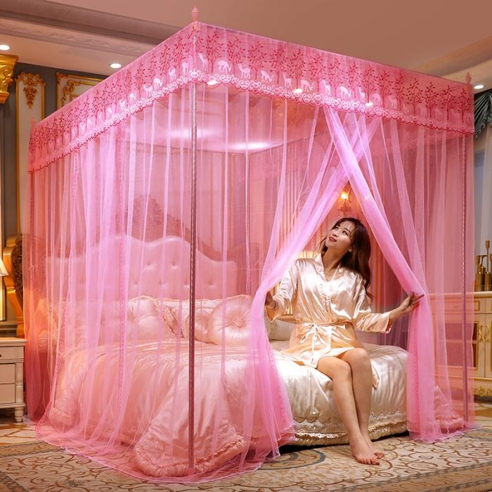 91家纺网 家纺一手货源 找家纺 迷仙巢 2020新款蚊帐C20系列 粉色