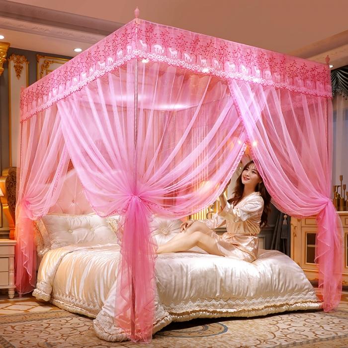 91家纺网 家纺一手货源 找家纺 迷仙巢 2020新款蚊帐C20系列 粉色