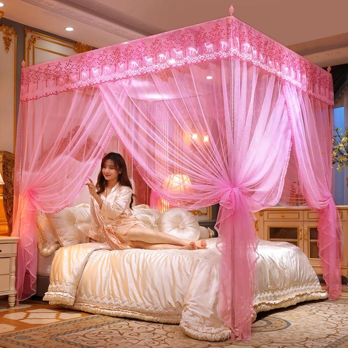 91家纺网 家纺一手货源 找家纺 迷仙巢 2020新款蚊帐C20系列 粉色