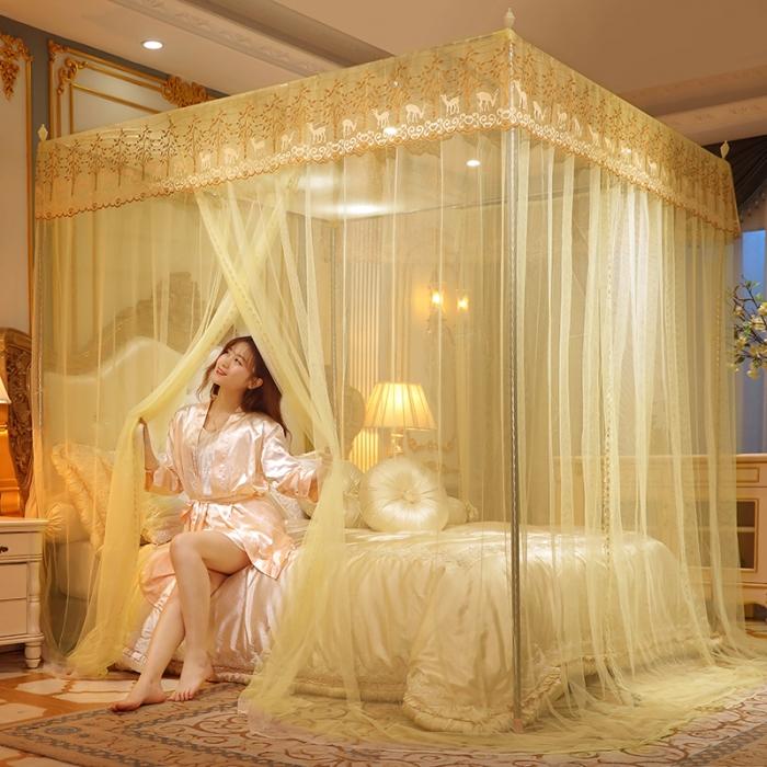 91家纺网 家纺一手货源 找家纺 迷仙巢 2020新款蚊帐C20系列 米黄