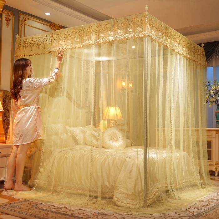 91家纺网 家纺一手货源 找家纺 迷仙巢 2020新款蚊帐C20系列 米黄