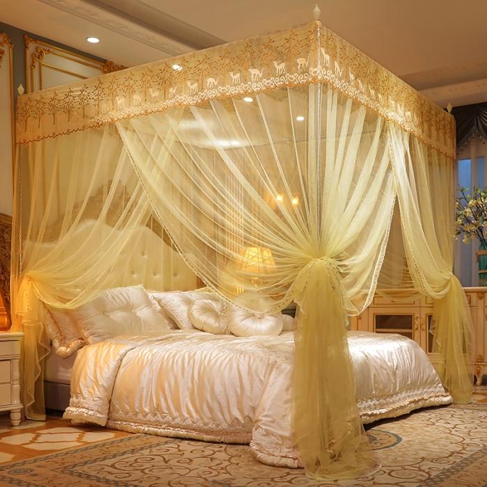 91家纺网 家纺一手货源 找家纺 迷仙巢 2020新款蚊帐C20系列 米黄