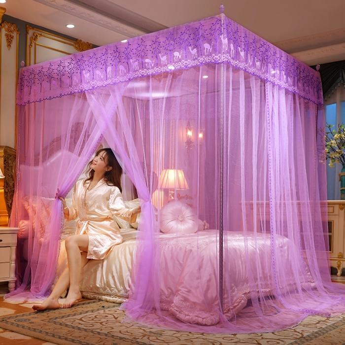 91家纺网 家纺一手货源 找家纺 迷仙巢 2020新款蚊帐C20系列 紫色