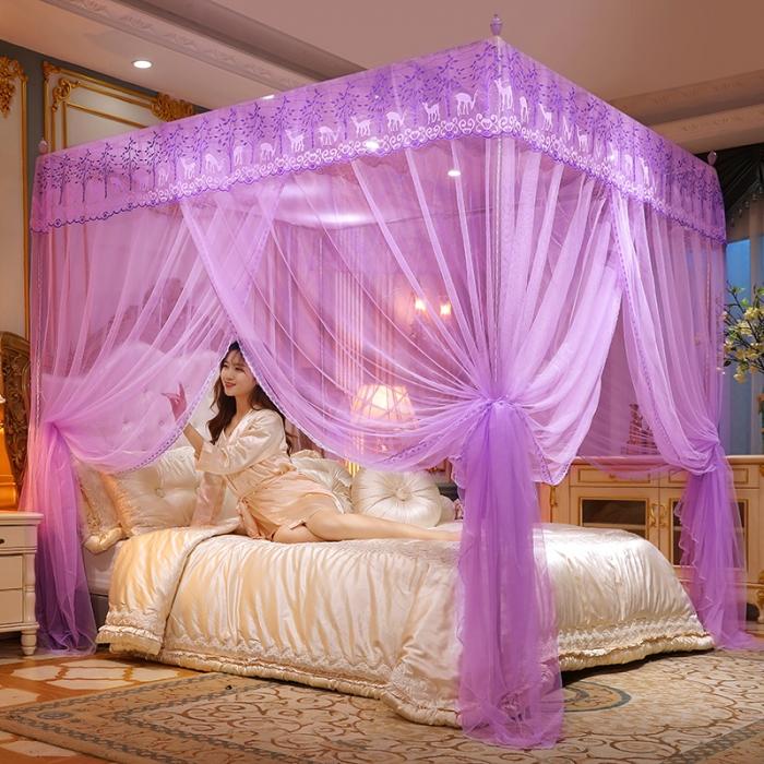 91家纺网 家纺一手货源 找家纺 迷仙巢 2020新款蚊帐C20系列 紫色