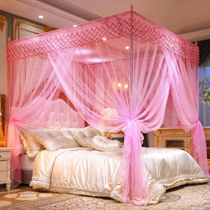 91家纺网 家纺一手货源 找家纺 迷仙巢   2020新款蚊帐C50系列 粉色