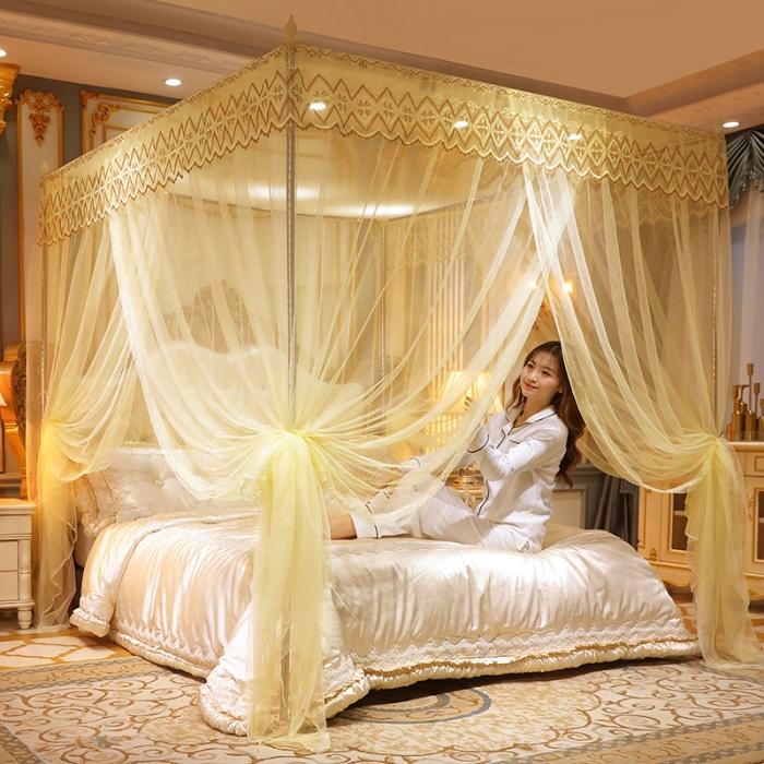 91家纺网 家纺一手货源 找家纺 迷仙巢   2020新款蚊帐C50系列 米黄