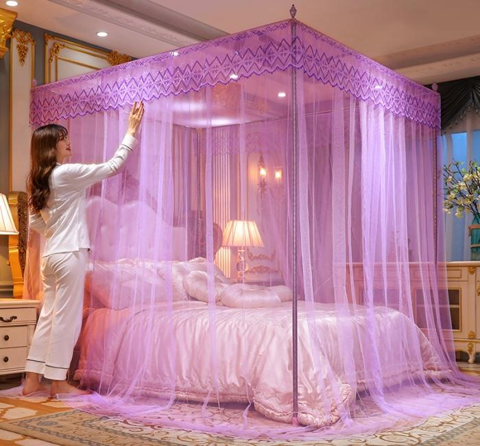 91家纺网 家纺一手货源 找家纺 迷仙巢   2020新款蚊帐C50系列 紫色