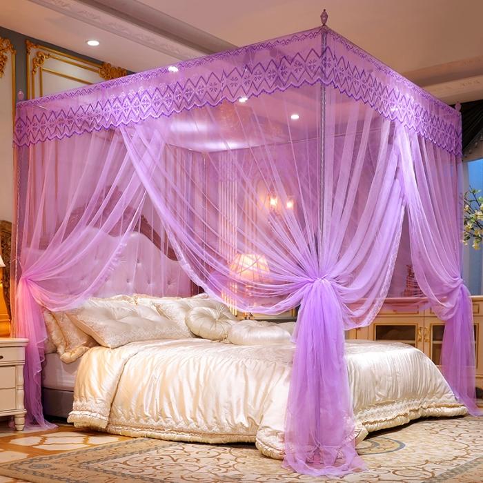 91家纺网 家纺一手货源 找家纺 迷仙巢   2020新款蚊帐C50系列 紫色