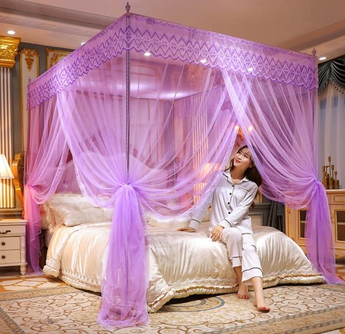 91家纺网 家纺一手货源 找家纺 迷仙巢   2020新款蚊帐C50系列 紫色