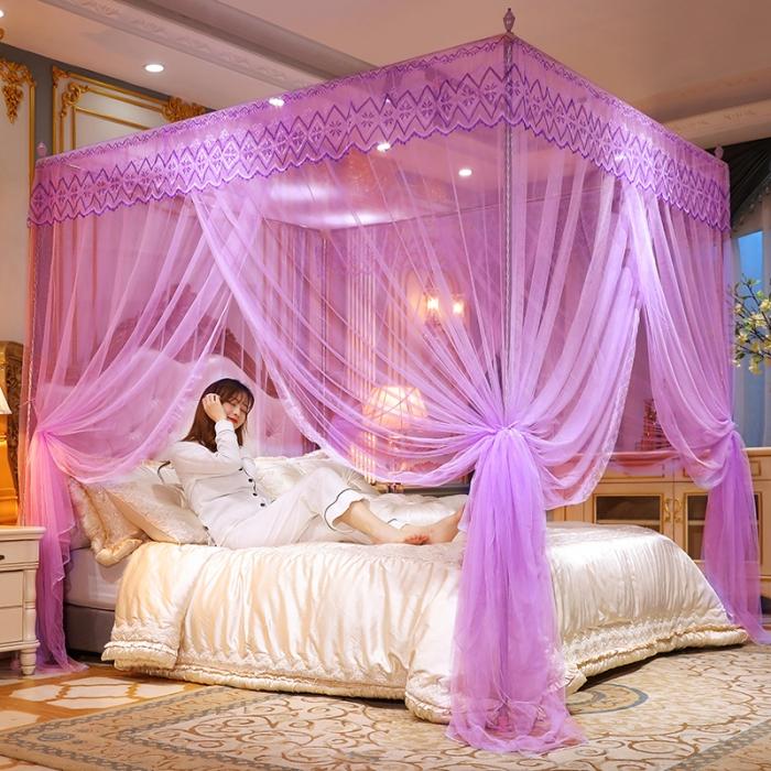 91家纺网 家纺一手货源 找家纺 迷仙巢   2020新款蚊帐C50系列 紫色