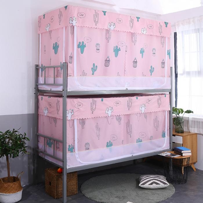 91家纺网 家纺一手货源 找家纺 迷仙巢 2020新款上下铺学生蚊帐 仙人掌