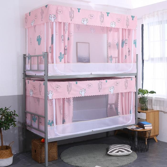 91家纺网 家纺一手货源 找家纺 迷仙巢 2020新款上下铺学生蚊帐 仙人掌