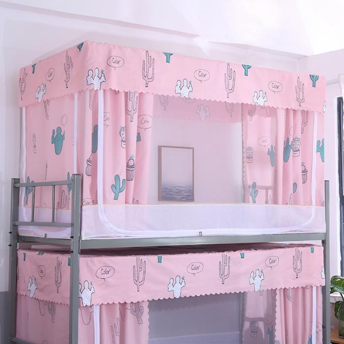 91家纺网 家纺一手货源 找家纺 迷仙巢 2020新款上下铺学生蚊帐 仙人掌