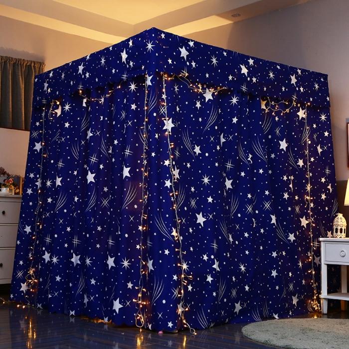 91家纺网 家纺一手货源 找家纺 迷仙巢 2022新款遮光床帘蚊帐 流星