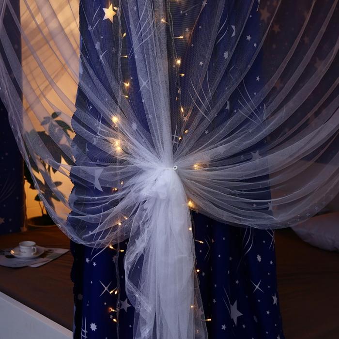 91家纺网 家纺一手货源 找家纺 迷仙巢 2022新款遮光床帘蚊帐 流星