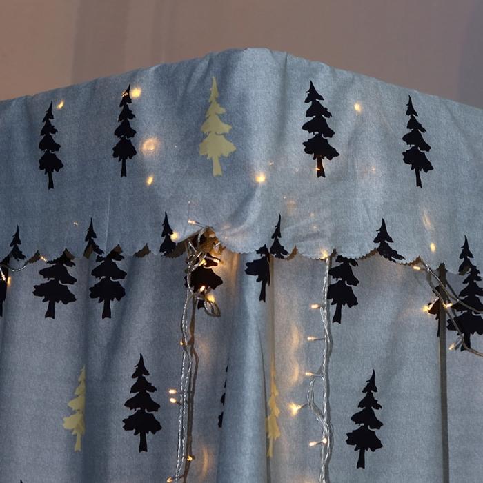 91家纺网 家纺一手货源 找家纺 迷仙巢 2022新款遮光床帘蚊帐 梦幻森林